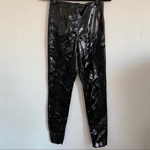 Topshop Percy Faux Leather Vinyl Pants Size 4 - Picture 2 of 11